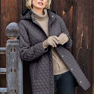 Garnet Hill Essential Quilted Coat 